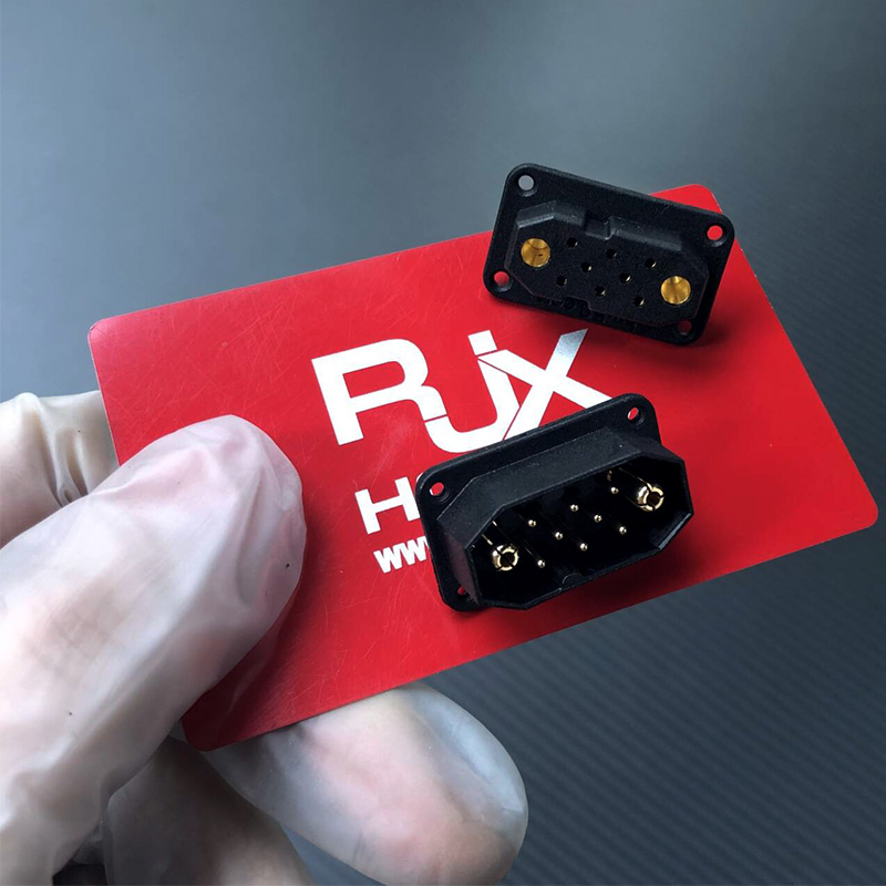RJX 1Pairs JX-8 8Pins 8+2 Servo Extension Connectors Fast Release Adapter VTOL Model Airplane for Turbojet Drone DIY