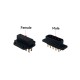 RJXHOBBY 2Pairs MPX10 10Pin Steering Gear Quick Release Connector Multi Wire Servo Extension Plug Male Female 
