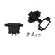 RJXHOBBY 5pcs Amass XT90E-F Brass Gold Plated Female Connector with Dust-proof Cover PVC Plug Protective Sleeve Cap 
