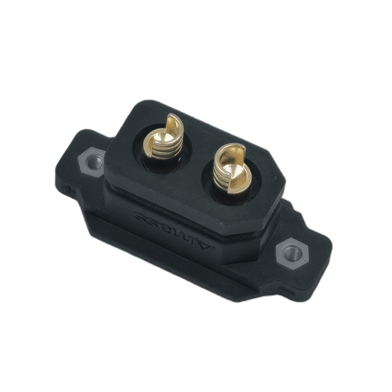 RJX 5pcs Amass XT90NE-F 4.5mm female head gold-plated aircraft model connector with M2.5 nut and plate inner fixed seat