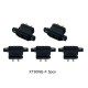 RJX 5pcs Amass XT90NE-F 4.5mm female head gold-plated aircraft model connector with M2.5 nut and plate inner fixed seat