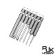 RJX 65mm 1.5 2.0 2.5 3.0 4.0 5.0 6.0mm Hex Key Allen Screwdriver Bits Magnetic 1/4 6.35mm Quick Change Impact Driver