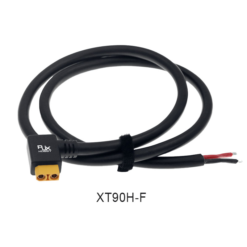 RJX 1pcs XT90 Right Angle RC Lipo Battery Power Extention Cable