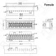 RJX 2Pairs 100A 12Pin For Drone Battery Connector Pitch 2.7mm Holder Clip Slot Contact Male Female plug TB50.55