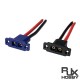 RJX 1pcs EC5E-M Panel Fixed Mountable Plug Male Connector with 10AWG Silicone Wire 100mm for RC Aircraft Battery Parts