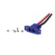 RJX 1pcs EC5E-M Panel Fixed Mountable Plug Male Connector with 10AWG Silicone Wire 100mm for RC Aircraft Battery Parts