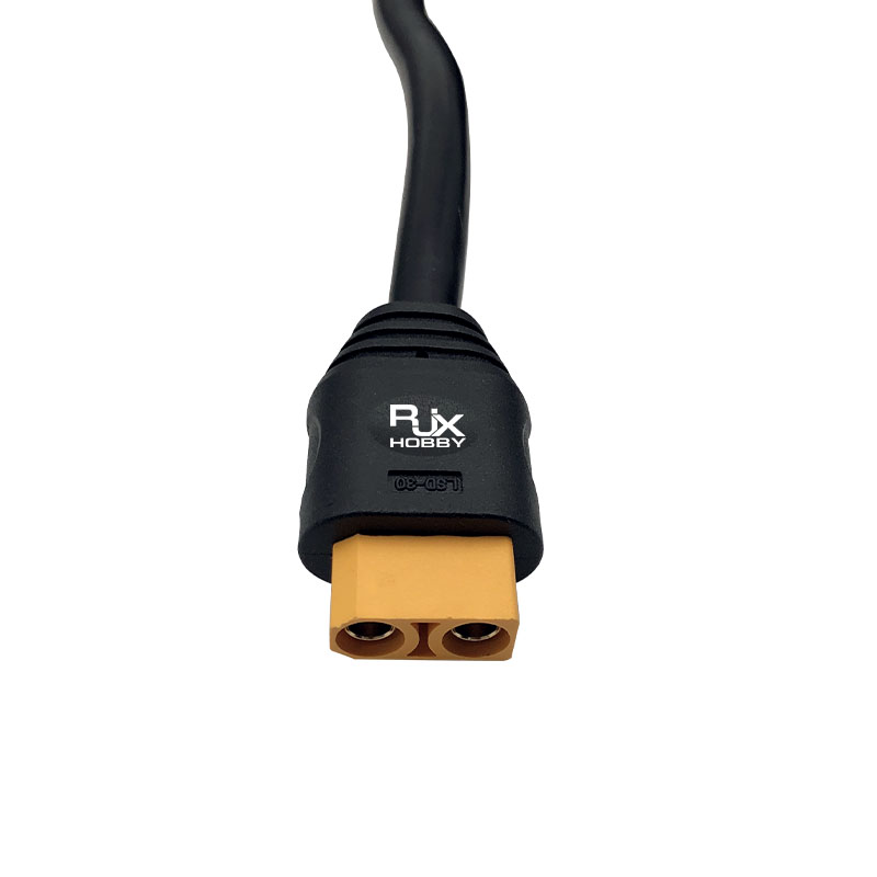 RJX 1pcs XT90H-F Female Plug 80cm Outdoor Power Brass Gold-plated Drone Connector Cable LSD-30