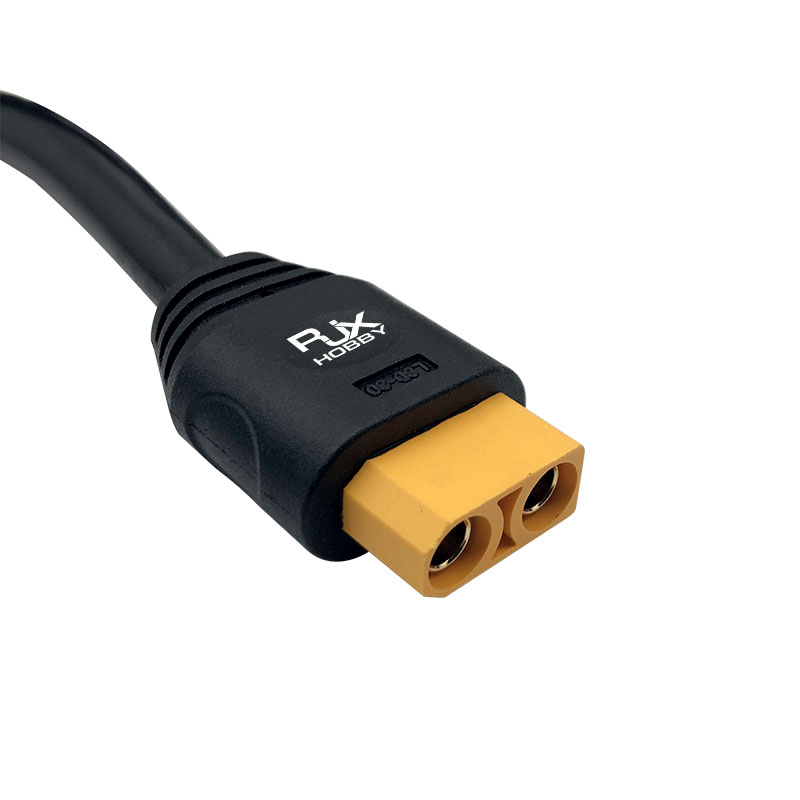 RJX 1pcs XT90H-F Female Plug 80cm Outdoor Power Brass Gold-plated Drone Connector Cable LSD-30