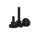 RJX 100pcs M5 M6 GB834 Black Steel Knurl High Step Head Hand Tighten Thumb Screw Curtain Wall Glass Lock Thumbscrew Adjust