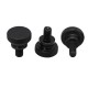 RJX 100pcs M5 M6 GB834 Black Steel Knurl High Step Head Hand Tighten Thumb Screw Curtain Wall Glass Lock Thumbscrew Adjust