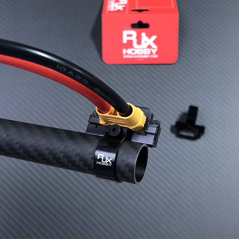 RJXHOBBY 1pcs XT90 Plug Fixed Seat Mounting Base Fastener 18mm 20mm Tube Clamp Support Clip Connecting Part