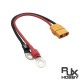 RJX 1pcs XT90 Female to 6mm O Ring Lugs 12AWG 20cm Cable  for RC Lipo Battery FPV Racing Drone 