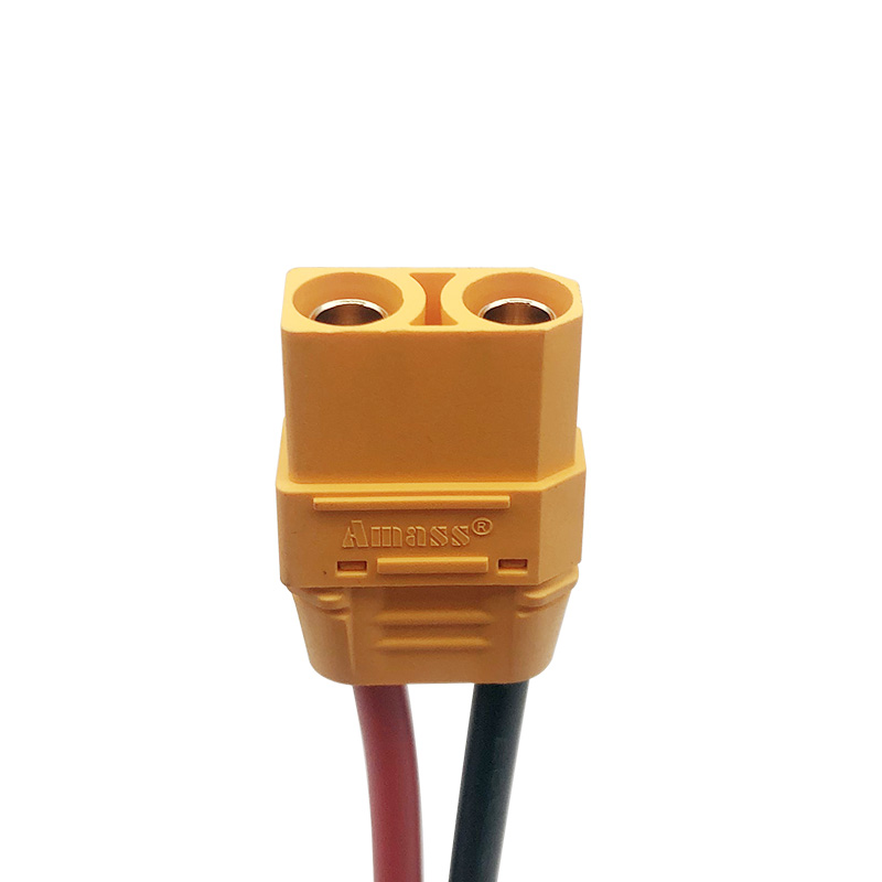 RJX 1pcs XT90 Female to 6mm O Ring Lugs 12AWG 20cm Cable  for RC Lipo Battery FPV Racing Drone 