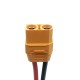 RJX 1pcs XT90 Female to 6mm O Ring Lugs 12AWG 20cm Cable  for RC Lipo Battery FPV Racing Drone 