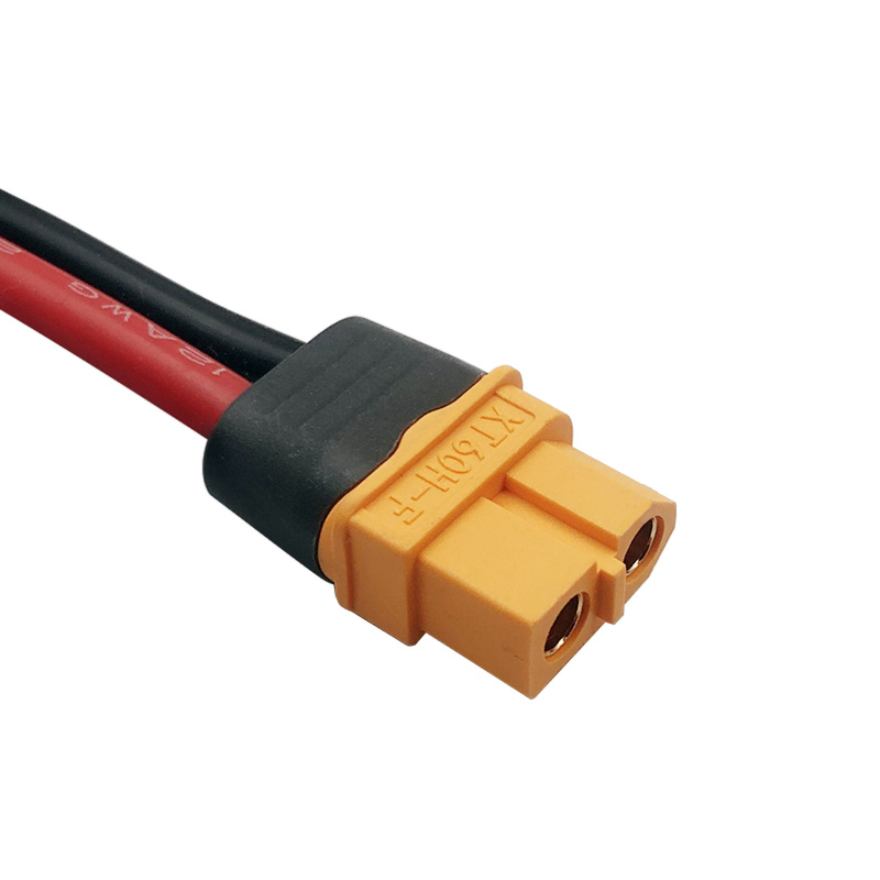RJX 1pcs XT60H Female to 8mm O Ring Lugs 12AWG 20cm Cable for RC Lipo Battery FPV Racing Drone