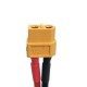 RJX 1pcs XT60 Female to 4mm U-Type Spade Fork open Terminal battery charging 12awg 20cm 