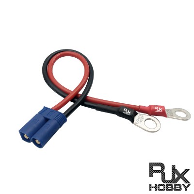 RJX 1pcs EC5 Male to 8mm O Ring Terminal Charger Lead Cable 12AWG 20cm For Battery Wire Terminal 