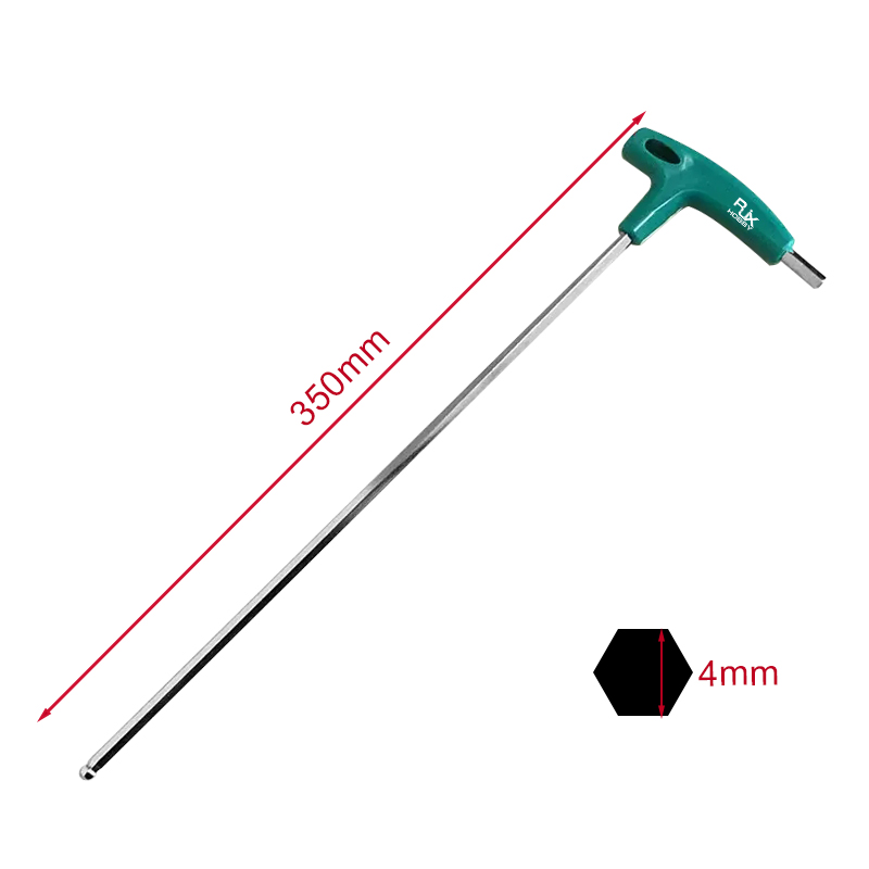 RJX 1pcs 4.0 5.0 6.0 8.0 10mm Extended Wrench T-Handle Hex Ball tip Screw driver Tools