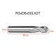 RJX 1pcs R0.5-R10  55 ° 2 Flute  tungsten steel Carbide Ball nose Cutter for Aluminum  CNC Center Machining Milling Tool