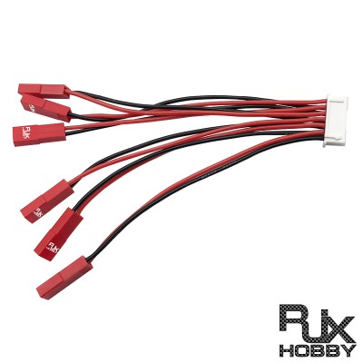 RJX 1pcs 6S Balance head to 1S  Male JST connector for F110 drone