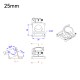 RJX 1pcs 20mm 25mm 30mm Quick Release Tripod Aluminum Tilt Fixed Seat Landing Gear Connector