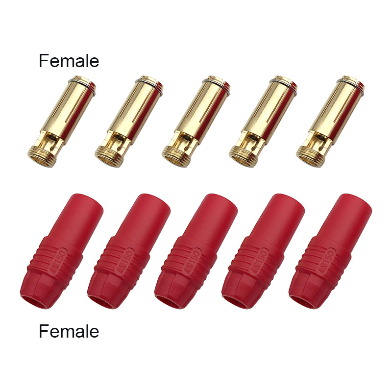 RJXHOBBY 5sets AS150 Male and Female Anti Spark Connector Plug  for Battery, ESC, and Charge Lead