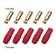 RJXHOBBY 5sets AS150 Male and Female Anti Spark Connector Plug  for Battery, ESC, and Charge Lead