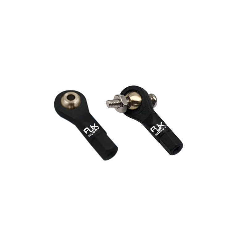 RJXHOBBY 10pcs M2 M2.5 M3 Lever Steering Linkage Tie Rod End Ball Head End with Screws and Nut for RC Airplane Boat Car Parts