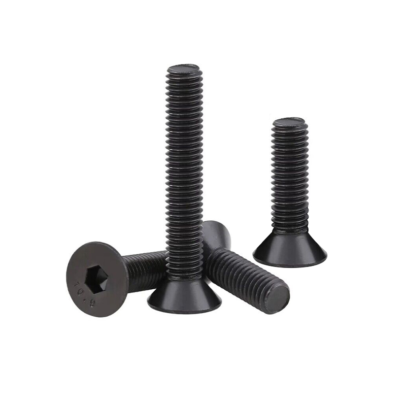 RJXHOBBY 100pcs M2 3-40mm 10.9 Grade High-strength Countersunk Hex Socket Screw Flat Head Hexagon Socket Screw Bolt