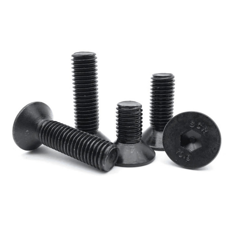 RJXHOBBY 100pcs M2.5 4-35mm 10.9 Grade High-strength Countersunk Hex Socket Screw Flat Head Hexagon Socket Screw Bolt