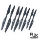 RJX 1pair 16x5.4 / 17x5.8 / 17x7.5 / 18x6.1 / 19x5.7 / 20x6 / 21x6.3 / 22x6.6 inch carbon fiber propeller for UAV