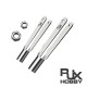 RJXHOBBY 20 PCS M2 M2.5 M3  stainless steel U-shaped Chuck  copper connection rod  for fixed wing RC Airplane