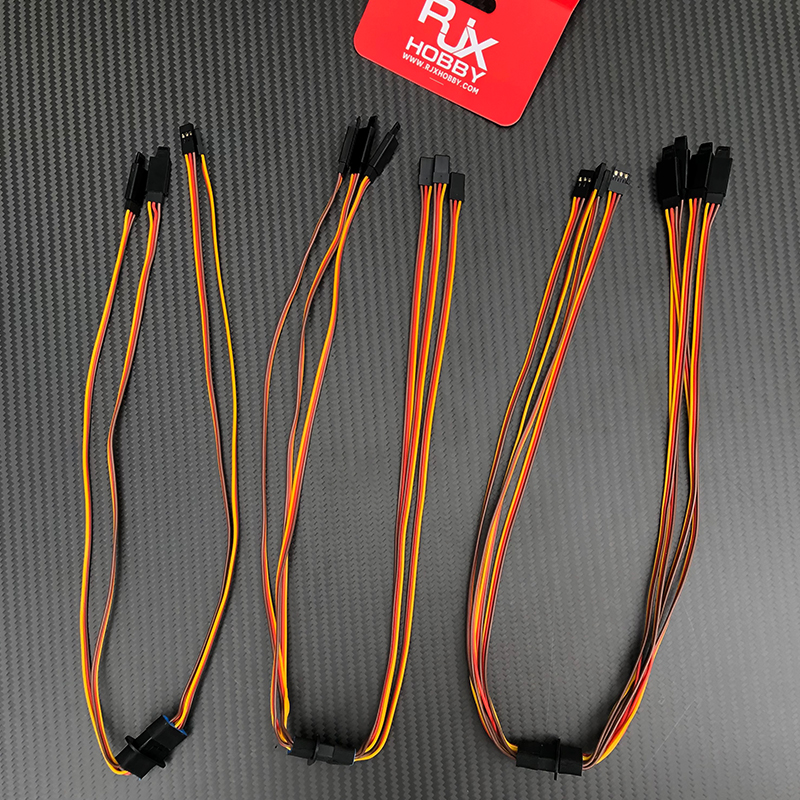 RJXHOBBY 1 Pair MPX 8Pin Connector Multi-Wires 60 Core 300mm With Servo Extension Plug 