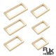 RJX 50pcs right-angle gold zinc alloy Metal battery strap Buckle