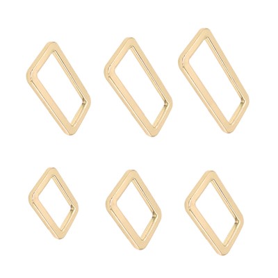 RJX 50pcs Round-angle gold zinc alloy Metal battery strap Buckle