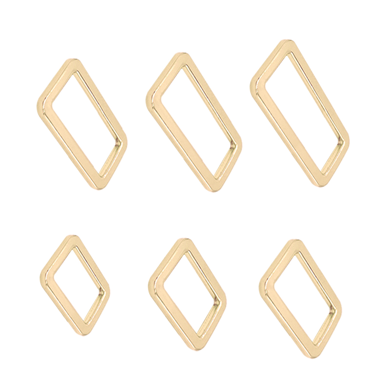 RJX 50pcs Round-angle gold zinc alloy Metal battery strap Buckle