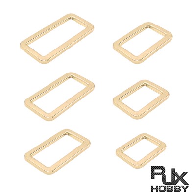 RJX 50pcs Round-angle gold zinc alloy Metal battery strap Buckle