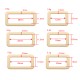 RJX 50pcs Round-angle gold zinc alloy Metal battery strap Buckle