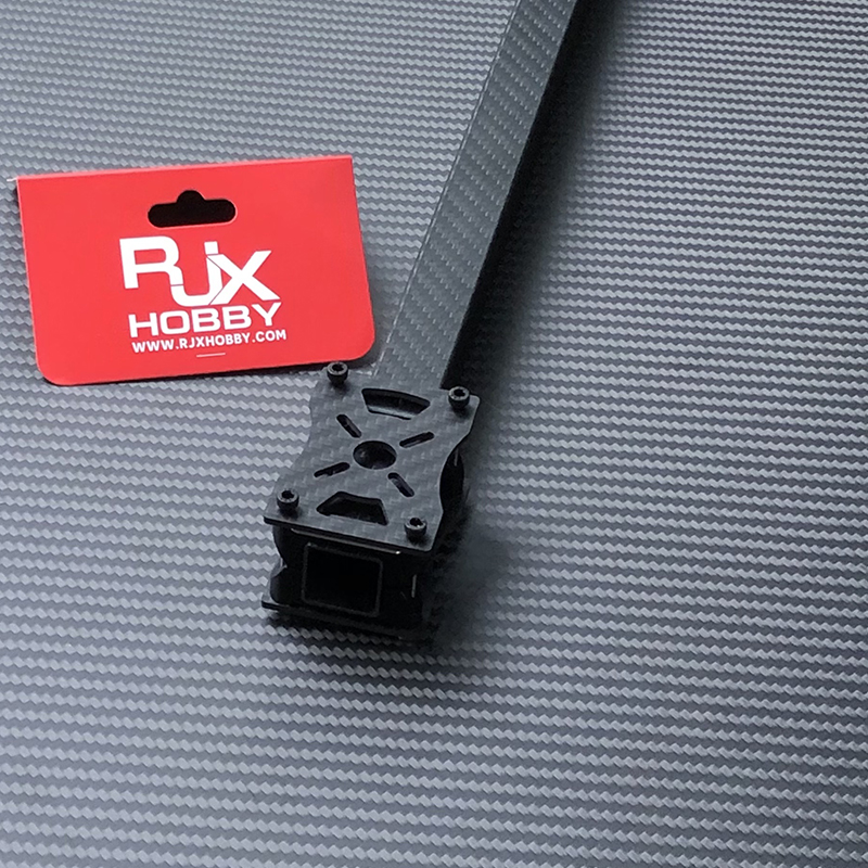 RJX 1Set 3K Carbon Fiber Tube Clamp + Motor Mount Fixture Clip Holder Bracket for 20mm Square Carbon Fiber Tubes