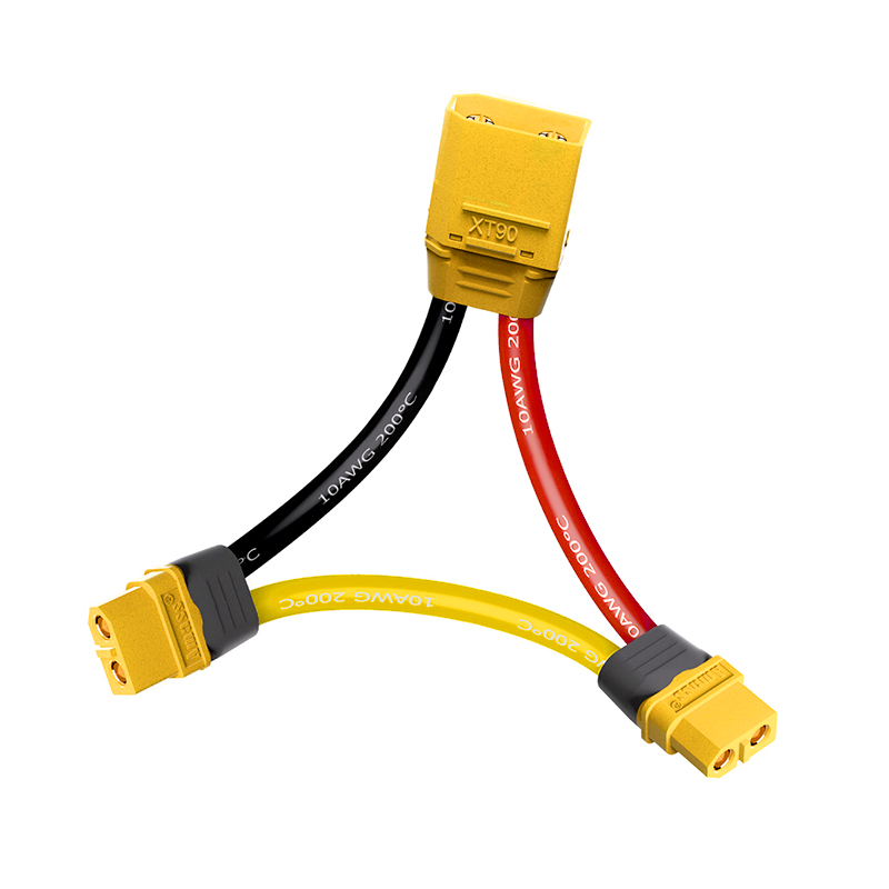 RJXHOBBY 1pcs 10CM 10AWG Silicone Cabel XT60 XT90 Female Male Plug Cable