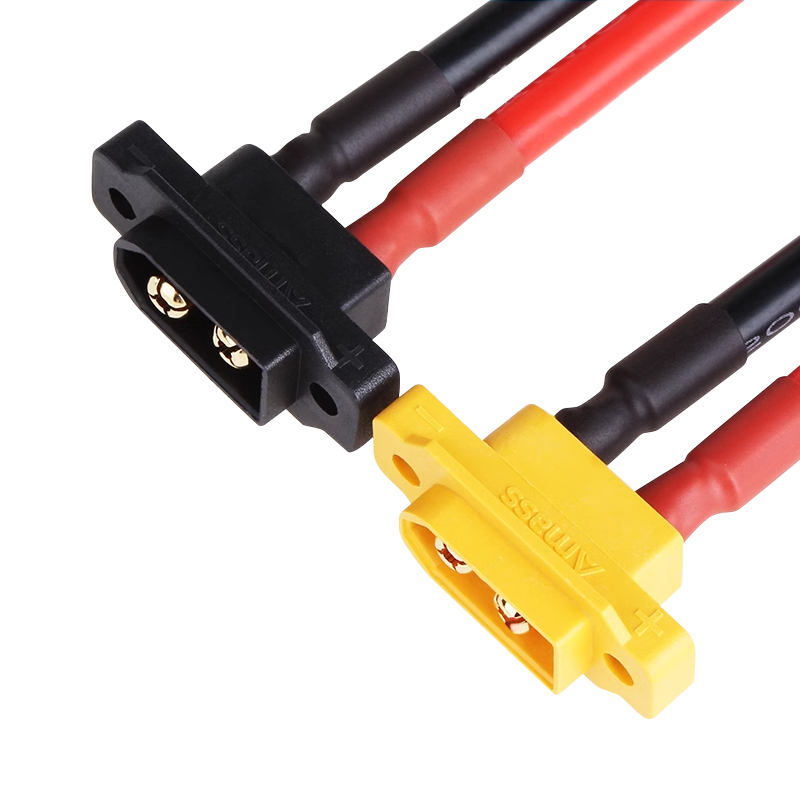 RJXHOBBY 1pcs XT60E-M Male to 6.2mm copper nose with 12AWG Cable Mount Connector Plug for RC Drone