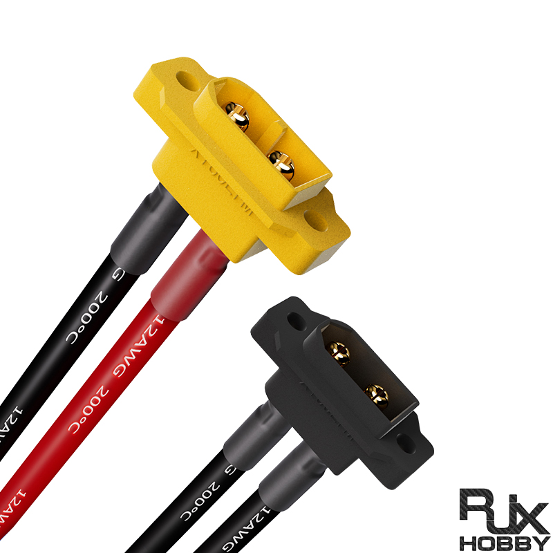 RJXHOBBY 1pcs XT60E Male Connector With 12AWG Cable For RC Models Drone