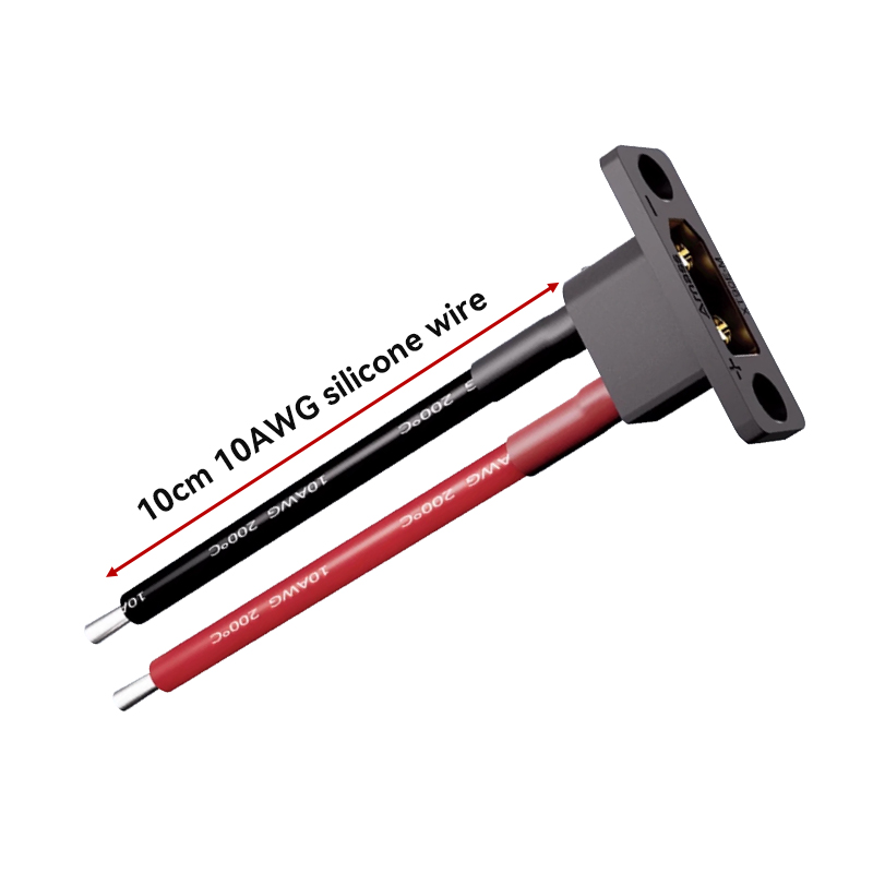 RJXHOBBY 1pcs XT90E Male Connector With 8AWG/10AWG Cable For RC Models Drone