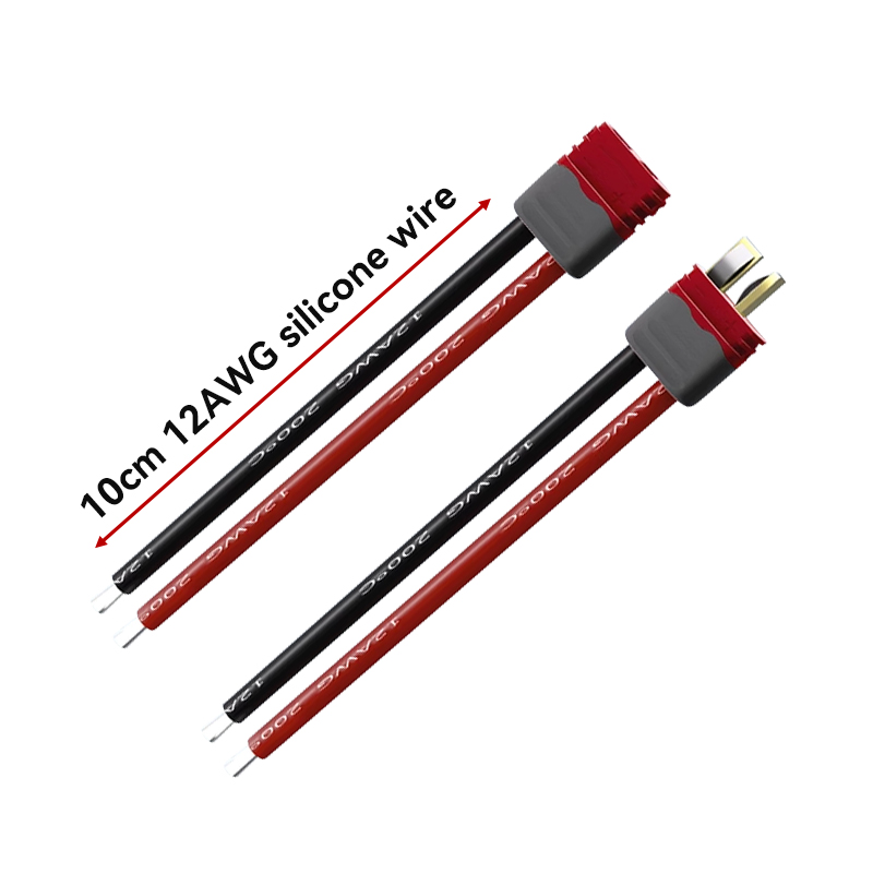 RJX AM-1015E Male Female T Plug Connector With Wire With Sheath Housing For RC Lipo Battery 
