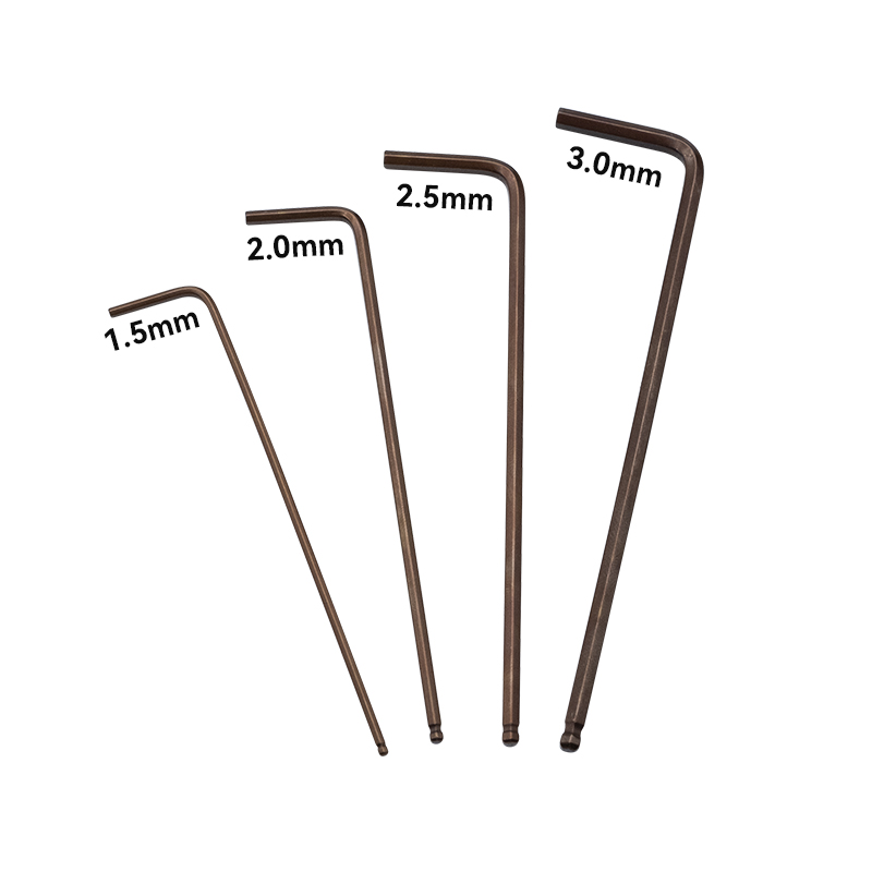 RJX 4pcs L Shaped Hex Key Wrench 1.5 2.0 2.5 3.0mm Hexagon Ball Head Screwdriver Ball Head  Wrench Tools