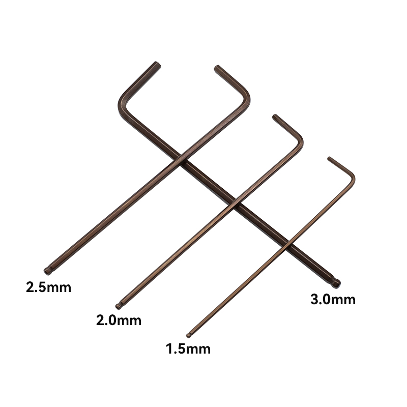 RJX 4pcs L Shaped Hex Key Wrench 1.5 2.0 2.5 3.0mm Hexagon Ball Head Screwdriver Ball Head  Wrench Tools
