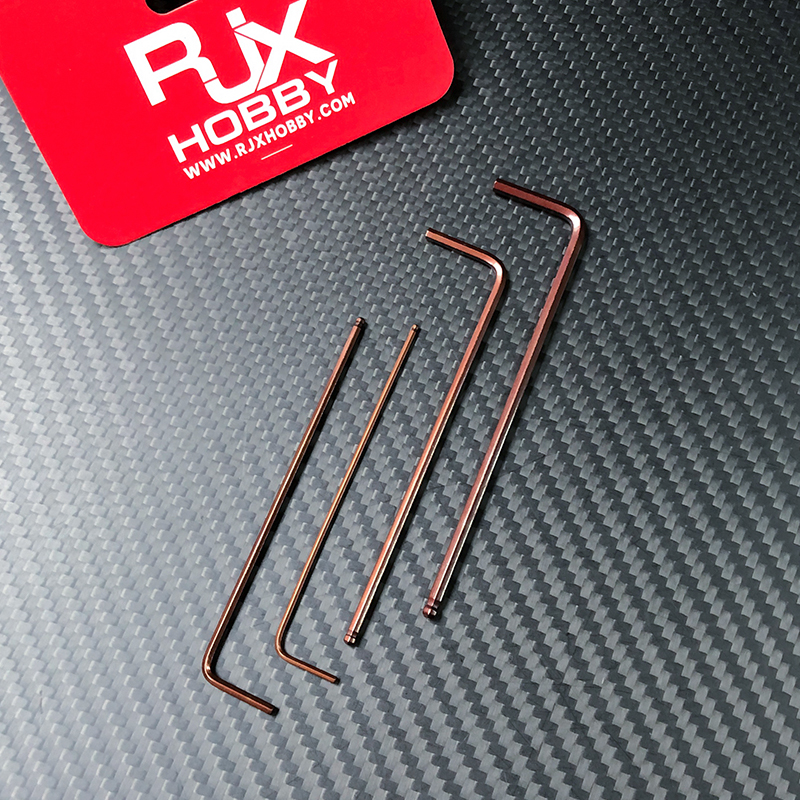 RJX 4pcs L Shaped Hex Key Wrench 1.5 2.0 2.5 3.0mm Hexagon Ball Head Screwdriver Ball Head  Wrench Tools