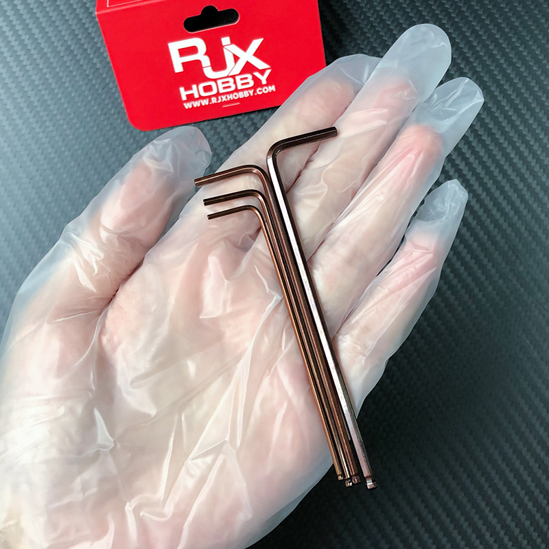 RJX 4pcs L Shaped Hex Key Wrench 1.5 2.0 2.5 3.0mm Hexagon Ball Head Screwdriver Ball Head  Wrench Tools