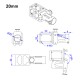 RJX 1pcs 20mm Aluminum alloy folding side arm pipe joint for plant protection uav RC helicopter spareparts