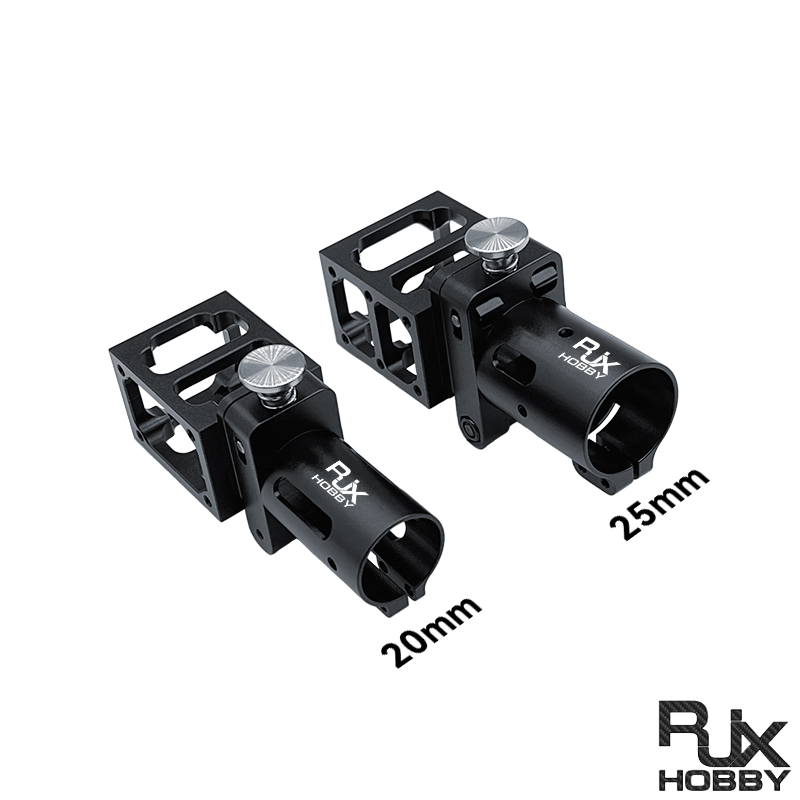 RJX 1pcs 20mm 25mm Aluminum alloy folding side arm pipe joint for plant protection uav RC helicopter spareparts